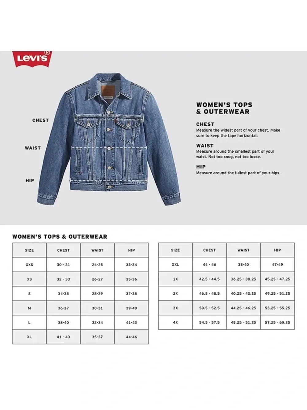 Levi’s Women’s Fitted Denim Trucker Jacket – Light Wash – Size S/P